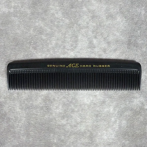 Vtg ACE Genuine Hard Rubber Hair Comb 5