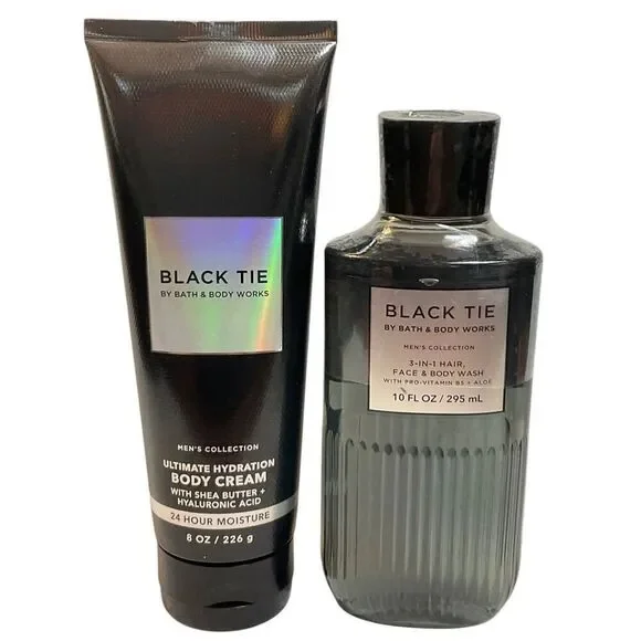 Bath and Body Works Men’s BLACK TIE 2 Piece Set