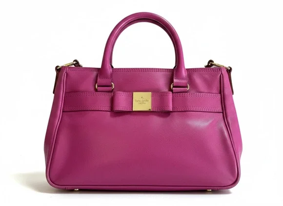 Kate Spade New York Primrose Hill Goldie Satchel in Fuchsia Pink