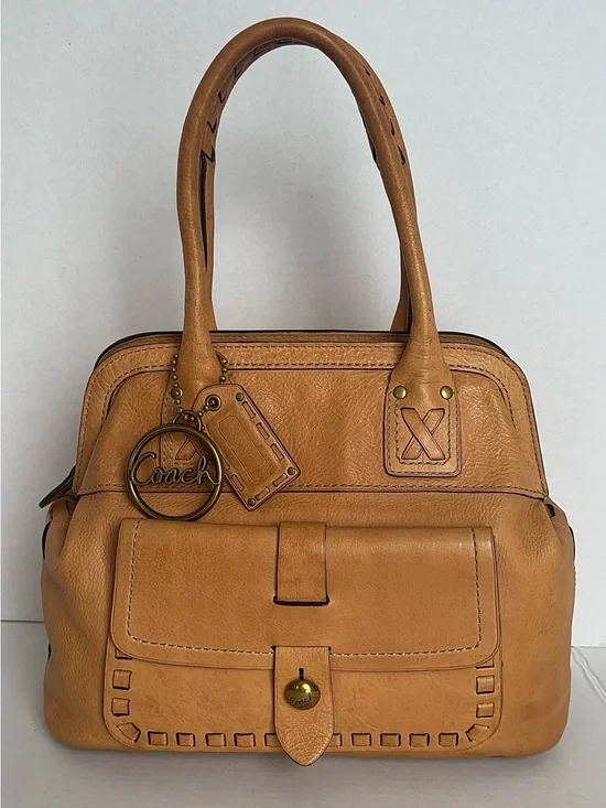 Rare Coach Legacy 65th Anniversary Leather Satchel Tan/Camel Antique Gold
