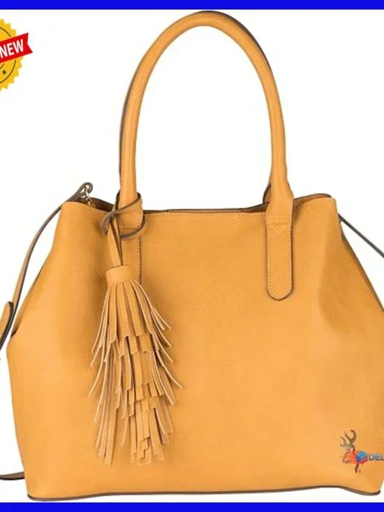 Concealed Carry Purse with Locking Holster, PU Leather Satchel