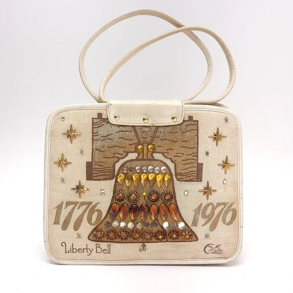 Enid Collins Of Texas Vintage 1960s Purse Bag‎ LIBERTY BELL Genuine Handbag