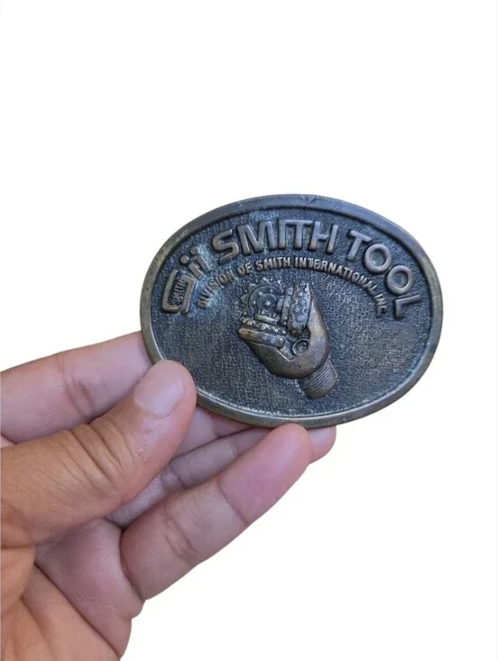Vintage Smith 3D Rock Drill Bit Tool Belt Buckle