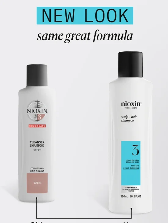 Nioxin System 3 Cleanser Shampoo for Light Thinning - White