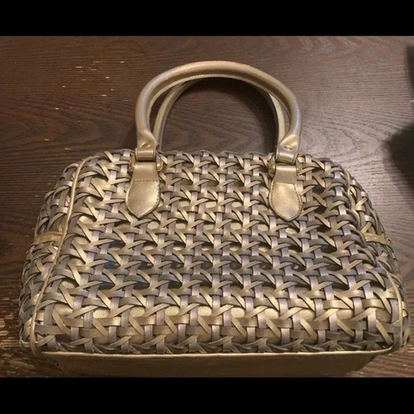 Vintage Gold/Silver Woven Warren Reed Handbag