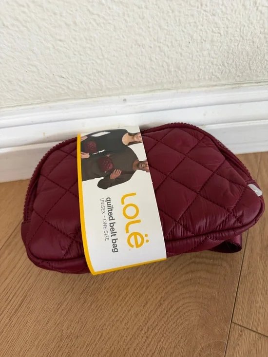 Lolë Quilted Belt Bag - Deep Burgundy unisex