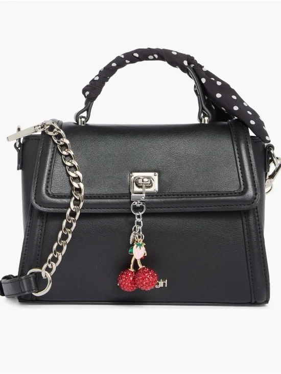 Madden Girl Top-Handle Bag with Cherry Charm