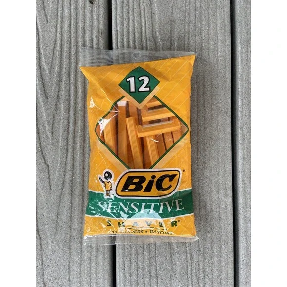 1999 Vintage BIC  Sensitive Blade Shaving Razor 12 Disposable Razors New