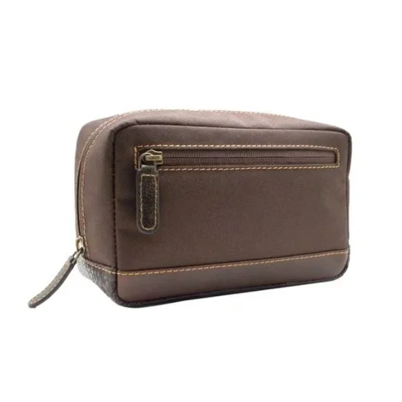 Boconi Garth Traveler Bag Brown Tote Mens Toiletry Bag Travel Luxury Gift NWT