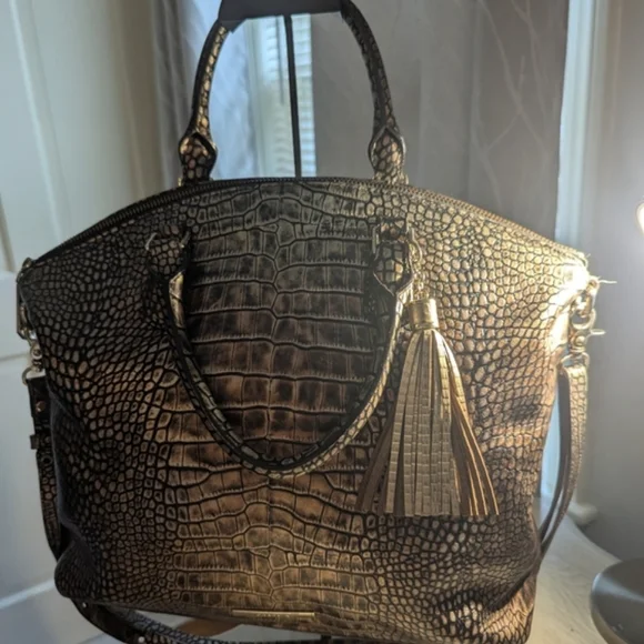 Brahmin Milan Large Duxbury Satchel with Tassel RARE