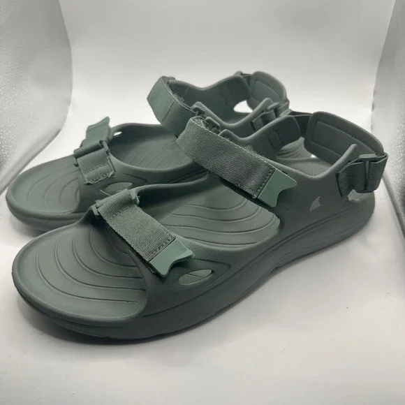 Rugged Shark Mens Sport Sandals Sage Green Adjustable Straps Size 12 M12