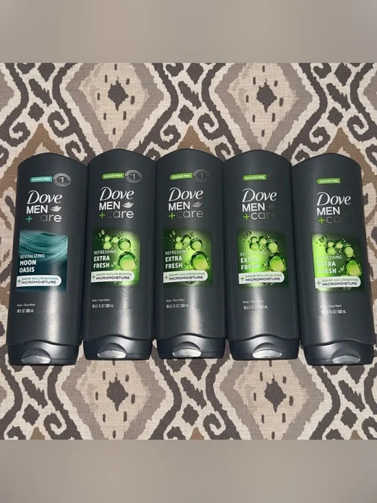 Bundle of Dove Men+Care Refreshing Extra Fresh Body & Face Wash (5 pieces)