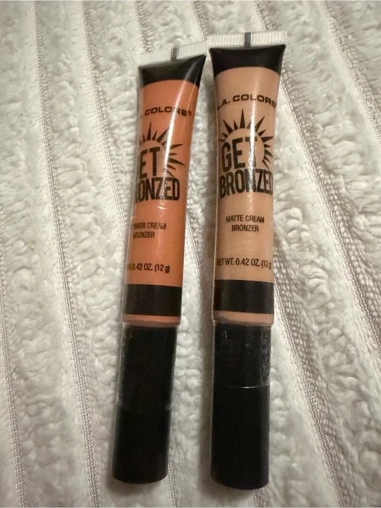 L.A. Colors Get Bronzed Matte Cream Bronzer Duo - Peach & Tan