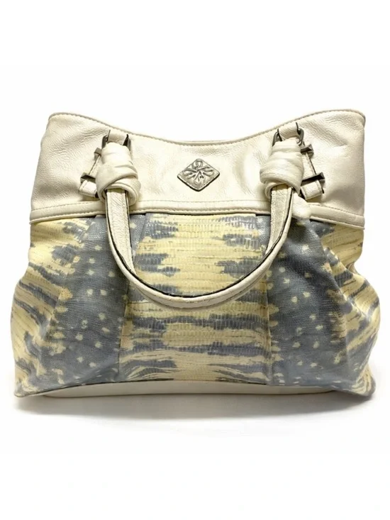 Simply Vera Vera Wang White Patent Snakeskin Shoulder Bag Satchel