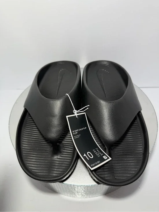 Nike Black Slide-Style Flip Flops size 10 New w tags