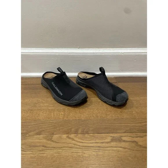 Salomon RX Slide 3.0 Black Men US 8 Recovery Sandals Mules Slip On Shoes