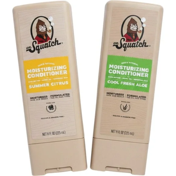 Dr. Squatch Men's Natural Moisturizing Conditioner Summer Citrus Cool Fresh Aloe