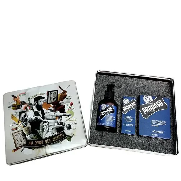 Beard Care Set Azur Lime Wash Oil Balm Kit Men’s Grooming Gift Set New