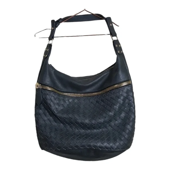 Madison West Charcoal gray Basket Weave Satchel