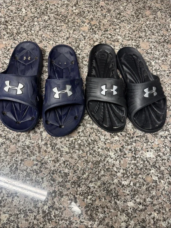 Under Armour  Slide Sandals in Navy and Black