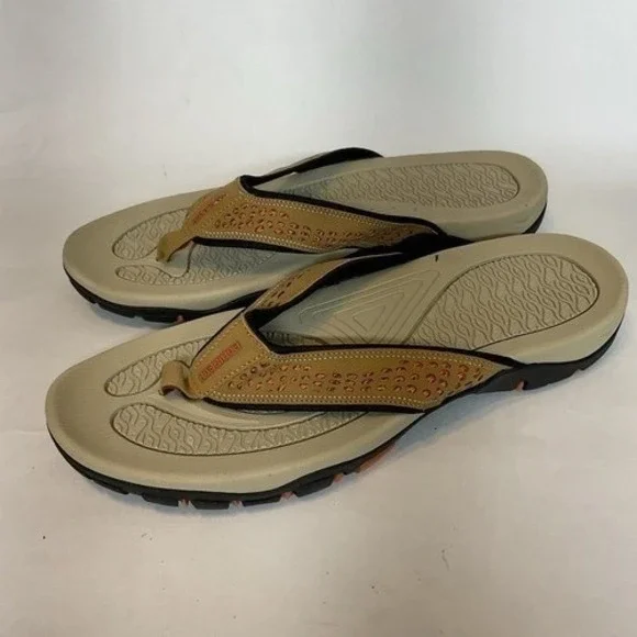 NWOT HobiBear HR5061 Brown Outdoor Flip Flops Sport Sandal‎ Men 47/US13 China