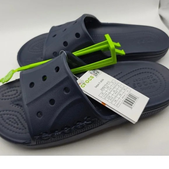 Crocs Baya II Slide Navy Blue Sandals 208215-410 Mens 7 Womens 9 NEW
