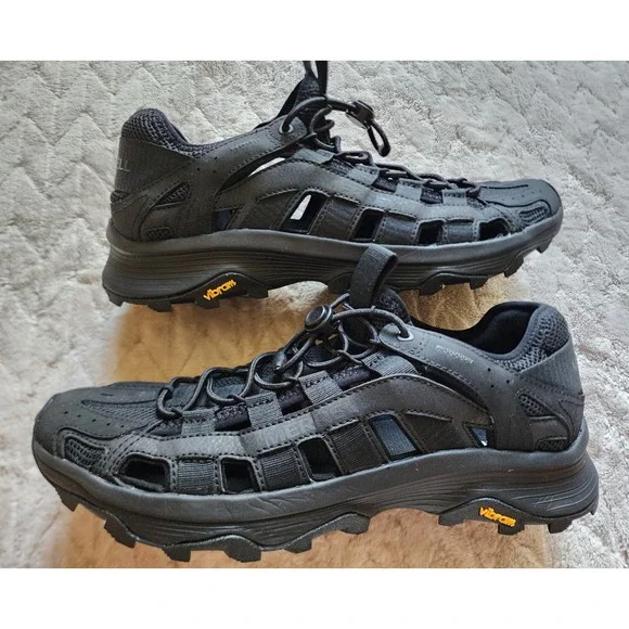 Merrell Speed Fusion Stretch Black Hiking Sandals Mens 11 Vibram J005011