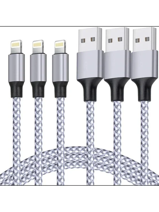 TAKAGI [Apple Mfi Certified] Iphone Charger, Lightning Cable 3PACK 6FT Nylon