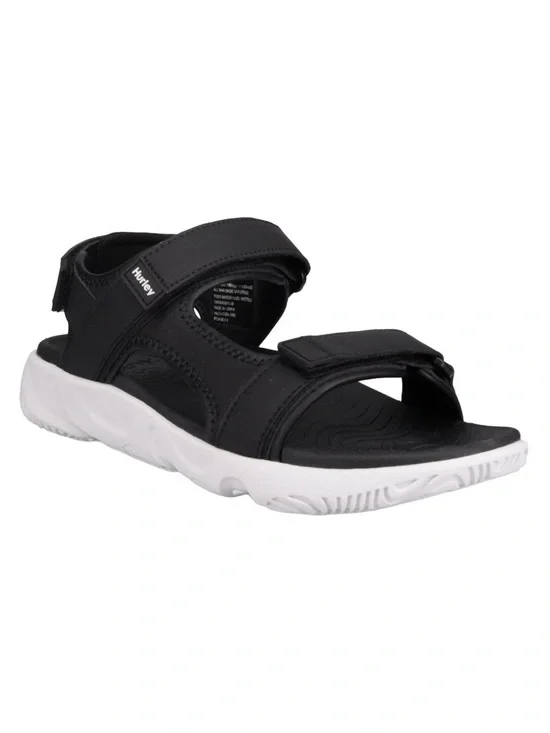 Hurley Black Sport Sandals with White Sole