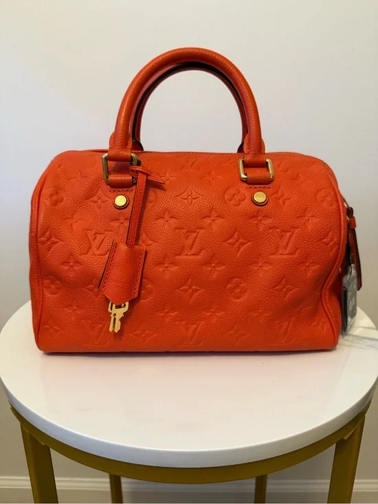 Louis Vuitton Orient Monogram Empreinte Leather Speedy Bandouliere 25 w/ COA