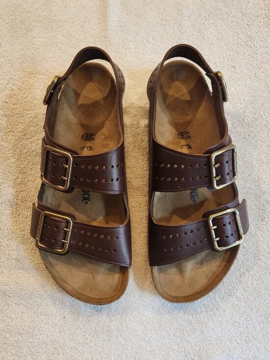 Birkenstock Leather Milano Bold Roast Men's EU 45 Regular Width Grip Sole