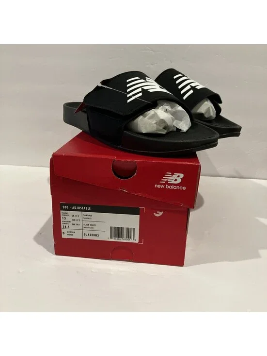 New Balance Fuel Cell Slide Men's Size  13 D Black White Recovery Sandals NEW