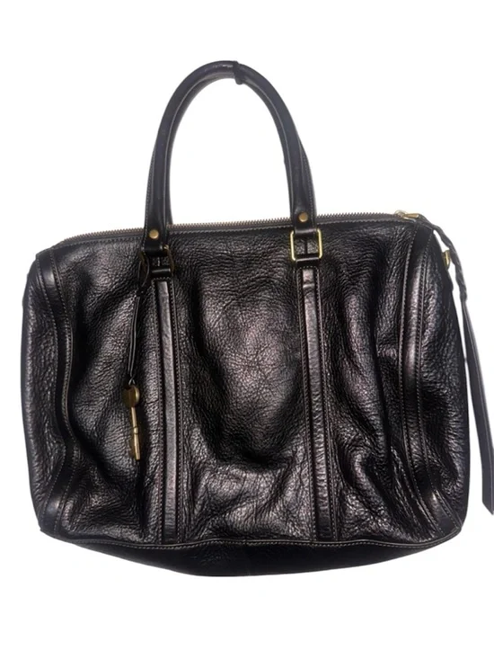 RARE Fossil Kendall Satchel Large Leather Purse Speedy Bag