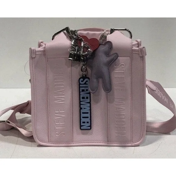 New $98 Steve Madden Bwebber Satchel Crossbody‎ Bag Women's Chalk Pink DT627015