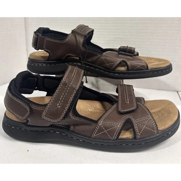 Dockers Newpage Men's Brown Sandals Size 13M Memory Foam New W/o Box