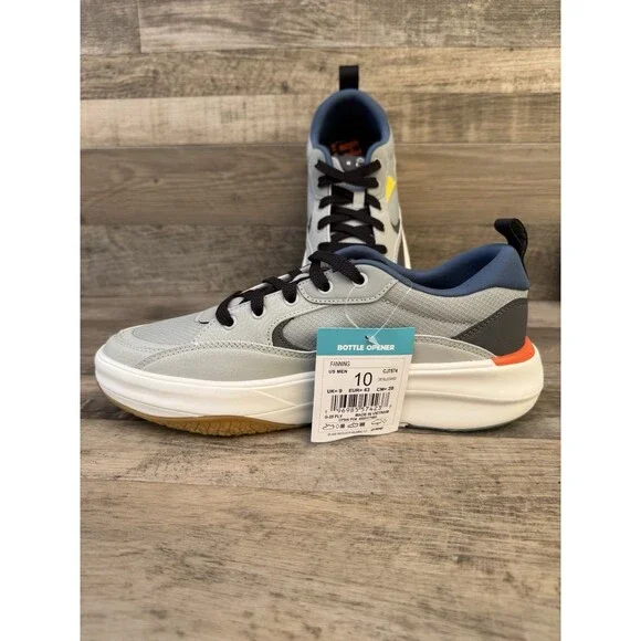 Reef Men’s Size 10 Fanning  Gray/Blue/Orange Comfort Shoes - Bottle Opener