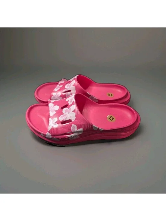 HOKA Vibrant Bloom Ora 3 Women’s 14 Men's 12 US Pink Recovery Slide Sandals