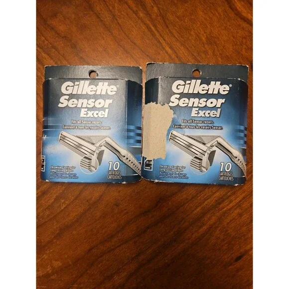 🪒2pks of  (10) Gillette Sensor Excel Shaving Cartridges (20 Total)
