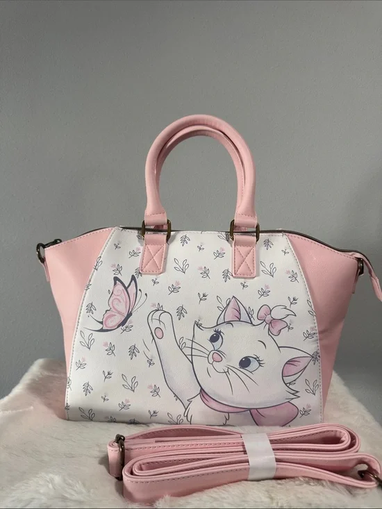 Rare!! Loungefly Disney The Aristocats Marie Floral Butterfly Satchel Bag Pink