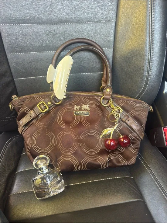 Coach Madison Op Art Satchel Brown Y2K Vintage