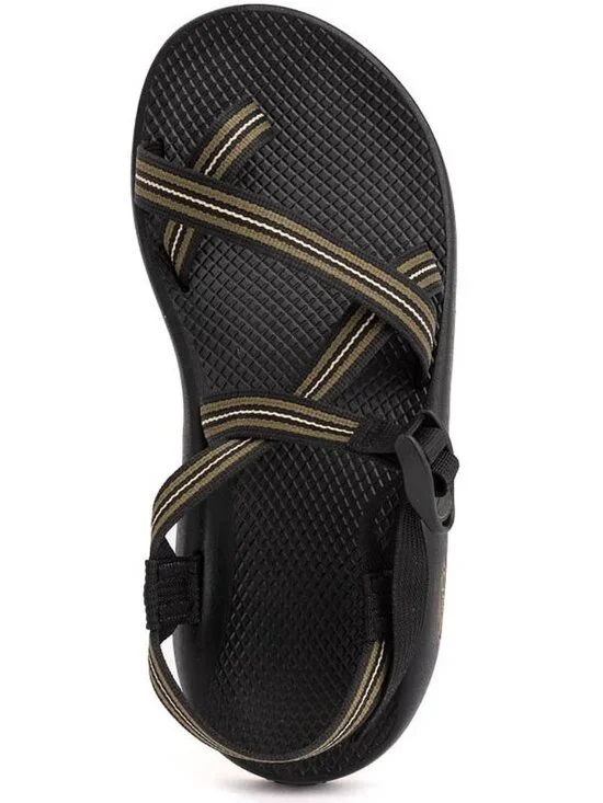 Chaco Z/2 Classic Men's Sport Sandals Size 10 Black Brown Striped Vibram Soles