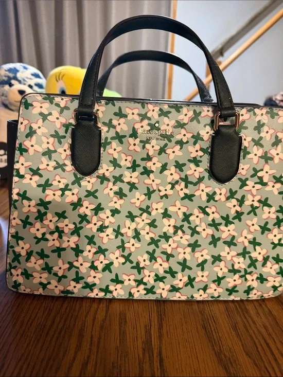 Kate Spade Laurel Way Reese Floral Satchel - Green, Pink & Black