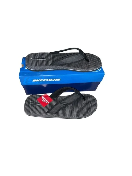 Skechers Tantric Rafe Sandals / Flip-Flops - NWT Mens Size 9 Black - 205433
