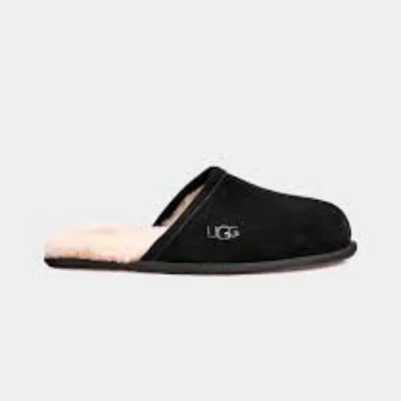 UGG Men's Black‎ Scuff's 5776 Sherpa Suede Slip-On Winter Slipper Size 12