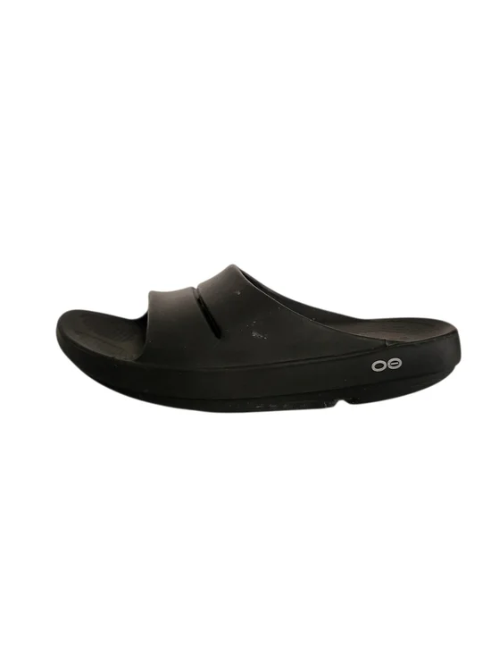 OOFOS Black Recovery Slide Sandals Men's Size 7 Women's Size 9