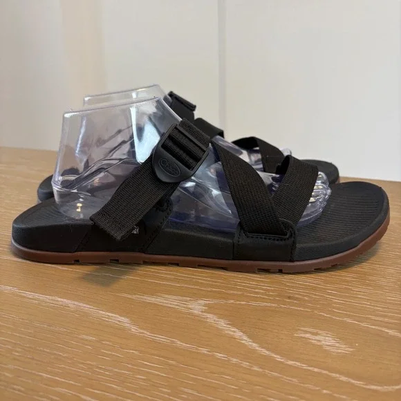Chaco Mens Lowdown Slide Sandals Black Adjustable Webbing‎ Straps Size 12