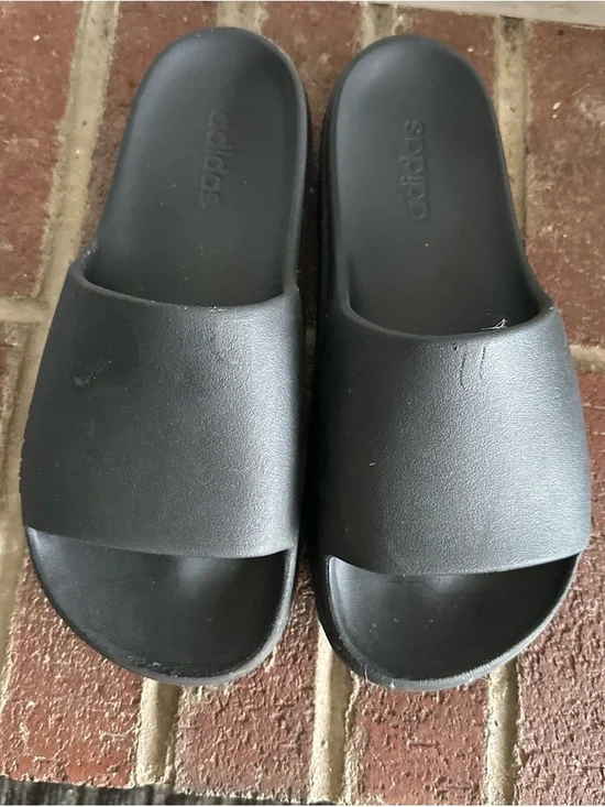 adidas Black Men’s Slide Sandals - Simple Slip-On Slides