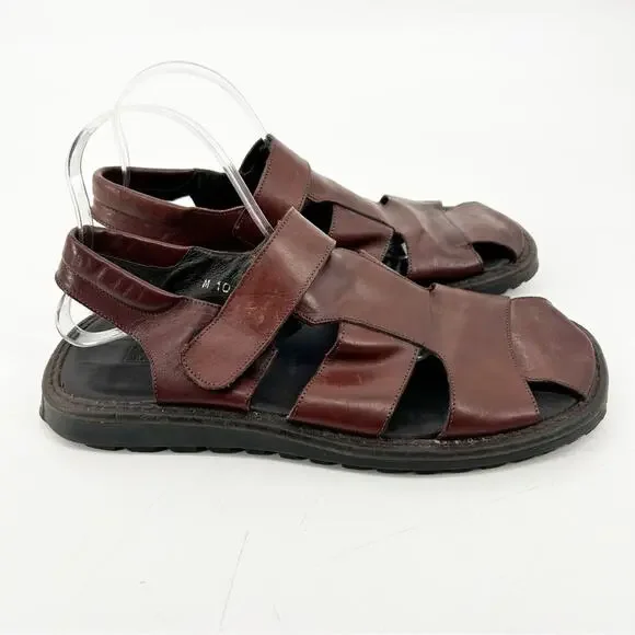 H.S. Trask brown leather men's‎ fisherman sandals size 10