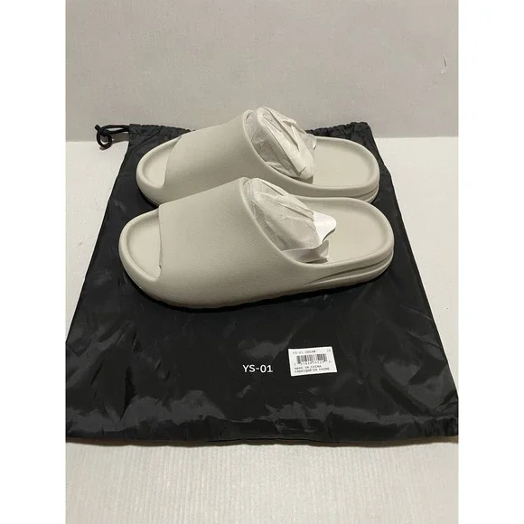 YS-01 Cream Size 10 Slides Brand New W/ Dust Bag