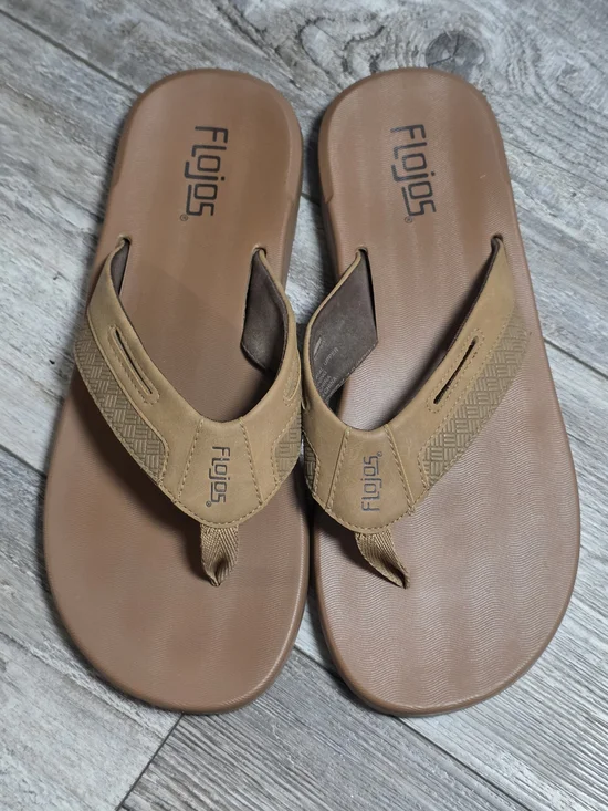 Flojos Men's Ryan Kush Memory Foam Foot Bed Flip Flops Sz 11 *NWOT/EUC